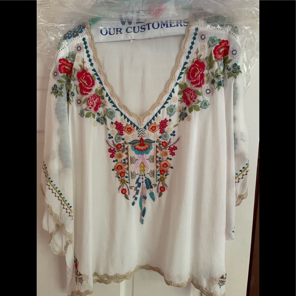 Johnny Was Blouse XL Boho style